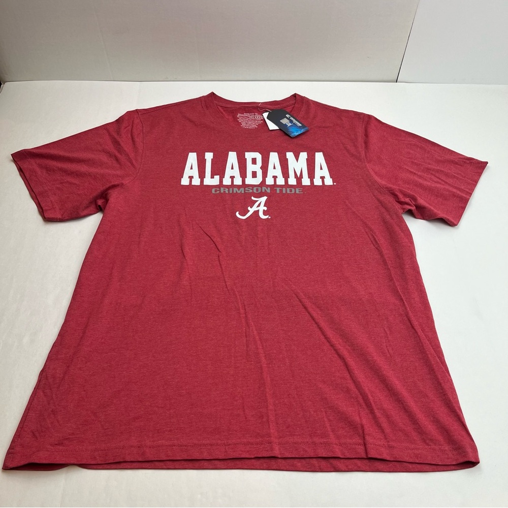Alabama Crimson Tide Mens Size 2XL XXL Burgundy Short Sleeve Shirt Roll Tide NEW